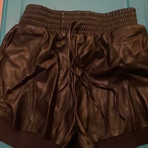 Medium leather like shorts